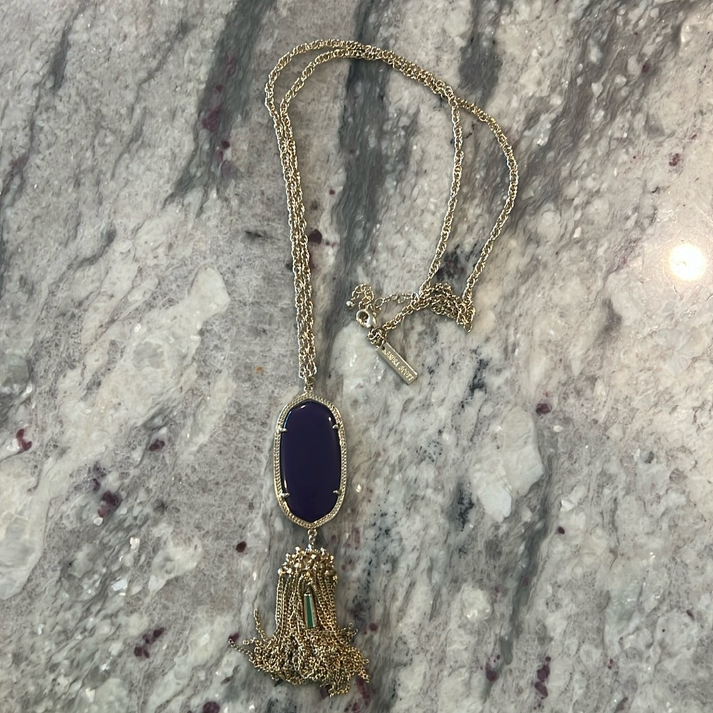 Kendra Scott Rayne Necklace, Tassel, Gold tone , Long, Mother